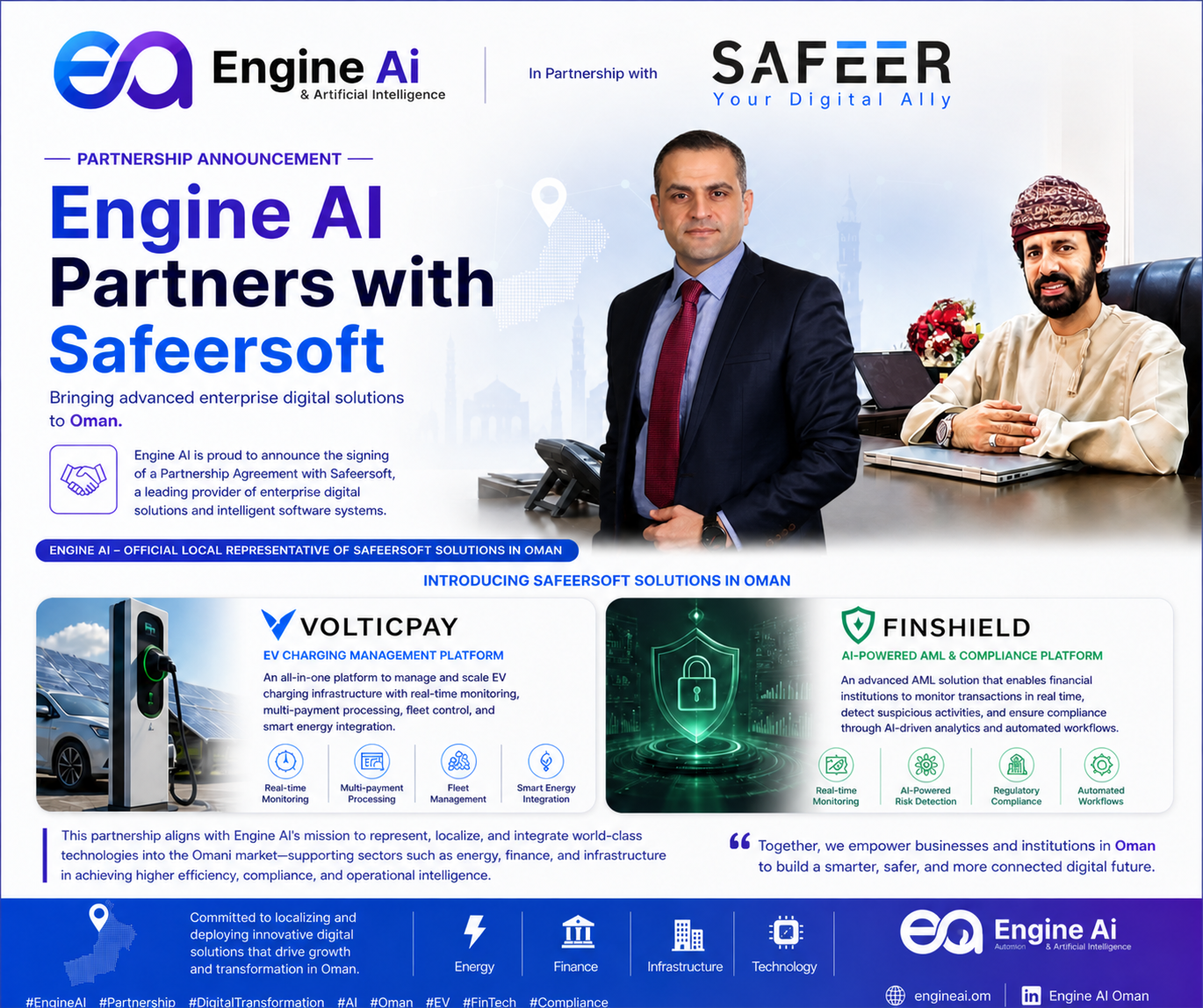 Engine AI and Safeer Soft Announce Strategic Partnership to Accelerate AI Led Digital Transformation in Oman and the GCC